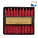 Christbaumkerzen dunkelrot 20 Stk. Stearin