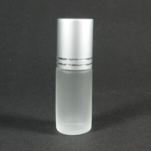 Roll-On Flasche 5ml matt mit Silberdeckel