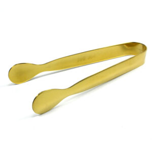 Goldene Zange in runder Form für Räucherkohle
